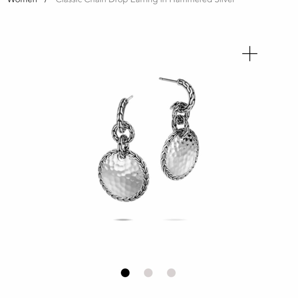 John Hardy Classic Chain Hammered Drop Earrings